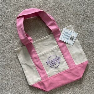 Trader Joe’s Canvas Mini Tote Bag - Pink